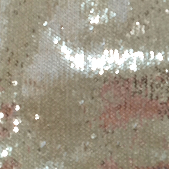 HALSTON Dress 12 Women Silver Sequence Metallic Cocktail Party Holiday NEW yy - Picture 5 of 12